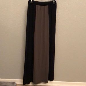 Black and Green Maxi Skirt